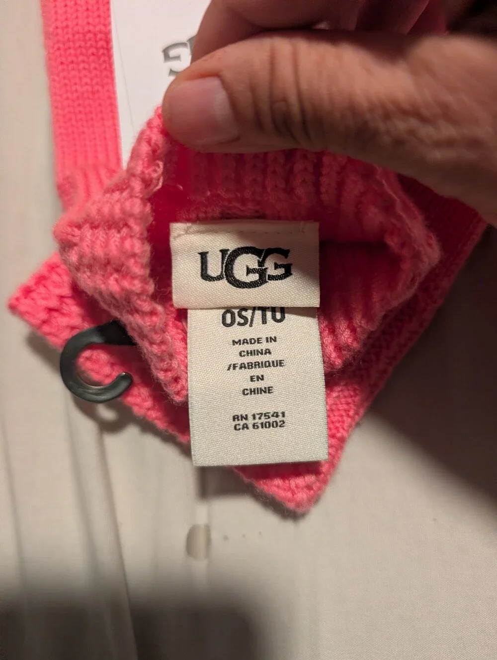 UGG Pink Knit Fingerless Gloves